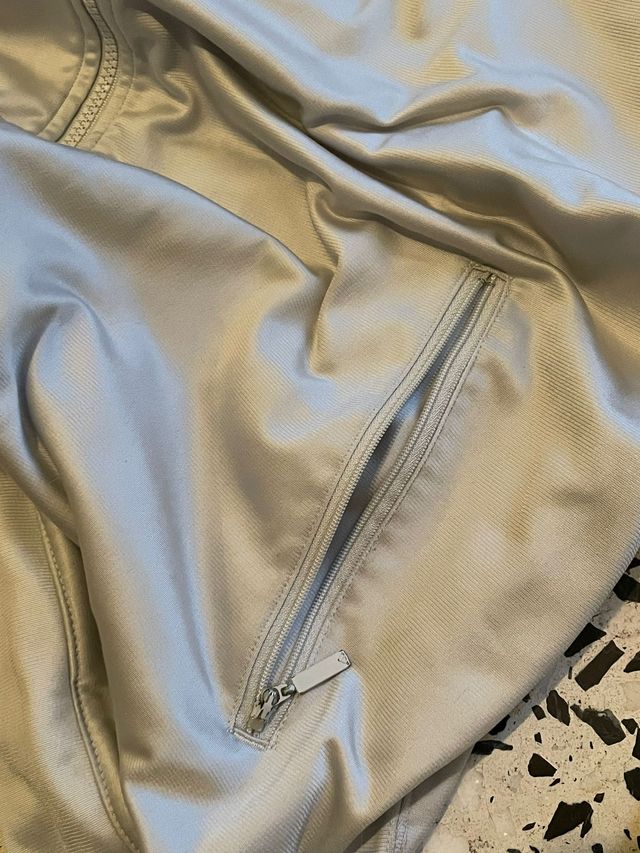 Chaqueta vintage Adidas Originals gris plateada