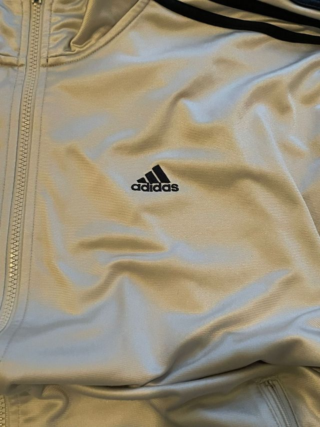 Chaqueta vintage Adidas Originals gris plateada