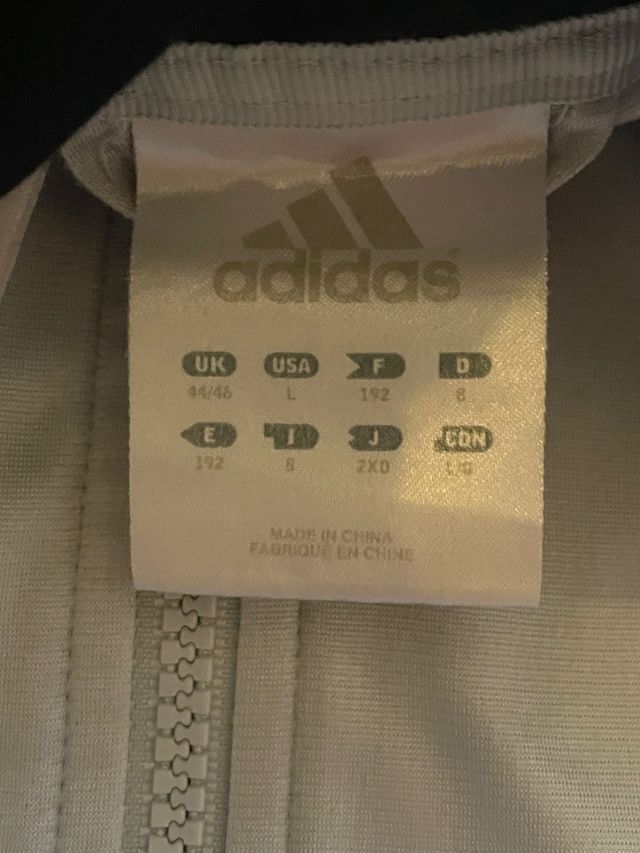 Chaqueta vintage Adidas Originals gris plateada