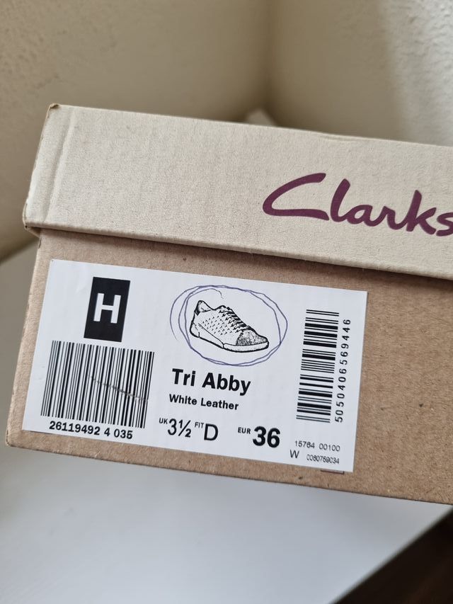 Zapatillas Clarks Piel Crema Tri Abby