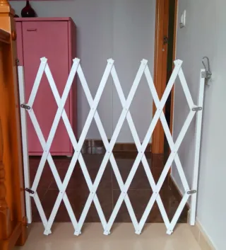 2 Barreras de seguridad extensible blanca