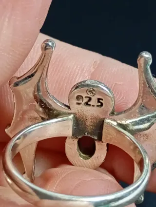 Anillo Plata Ley Araña Amatista