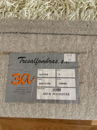 2 Alfombras Beige/Blanco Polyester