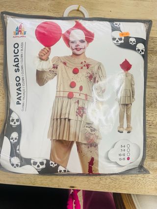 Disfraz Payaso Sádico 13-15 años