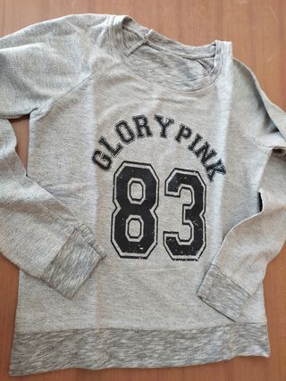 Felpa in cotone pesante Glory Pink 83 grigia