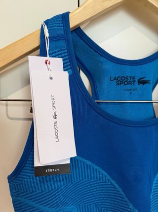 Top deportivo Lacoste azul talla S