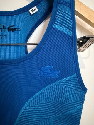 Top deportivo Lacoste azul talla S