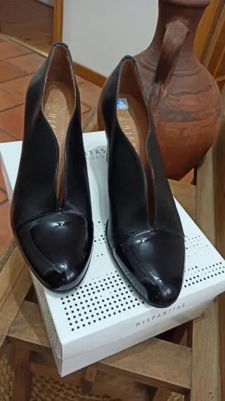 Zapatos de tacón Hispanitas piel negros