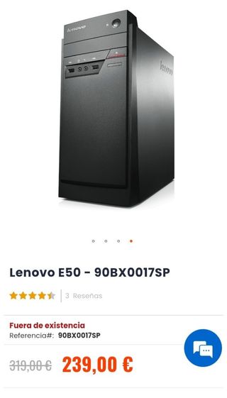 Ordenador Lenovo E50 PC Intel J2900 4/500GB HDD
