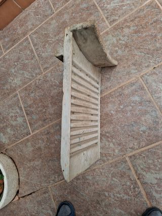 Tabla de lavar antigua de demadera