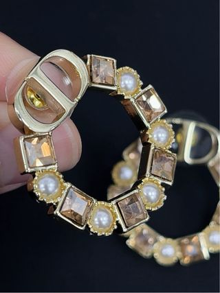 Pendientes Dior Vintage CD Perlas y Cristales