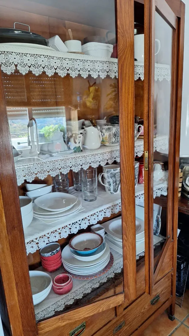 Mueble Platero Madera y Cristal