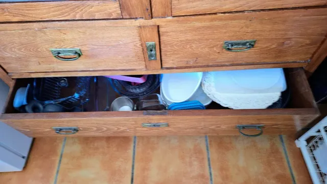 Mueble Platero Madera y Cristal