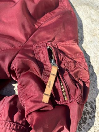 Chaqueta Bomber Alpha granate