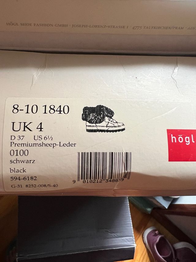 Botas Högl Mujer Talla 37 Negro