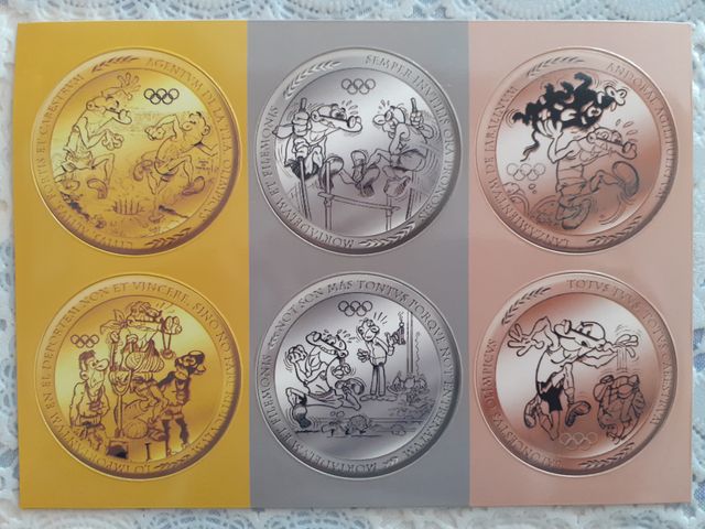 Collezione di 6 magneti Mortadelo Filemon Olympics