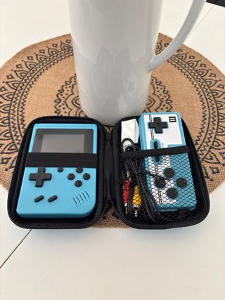Lote Consola Retro Azul para TV mando con Funda