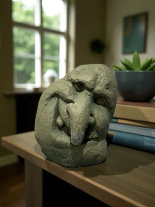 Pareja rocas decorativas de caras