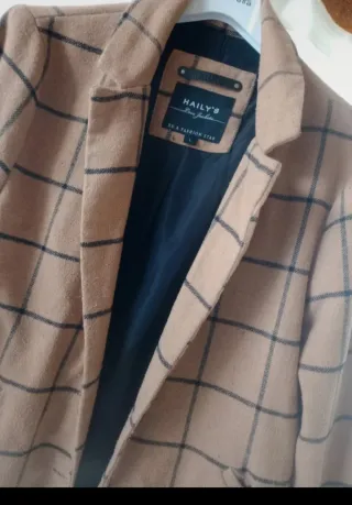 Chaqueta/Abrigo Mujer Haily's Cuadros Marrón y Neg