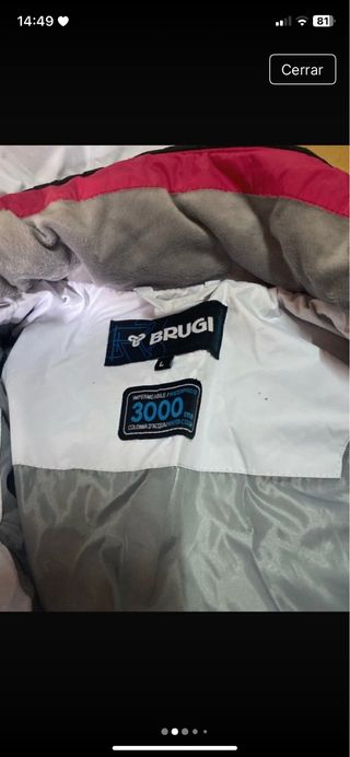 Anorak invierno nieve multicolor