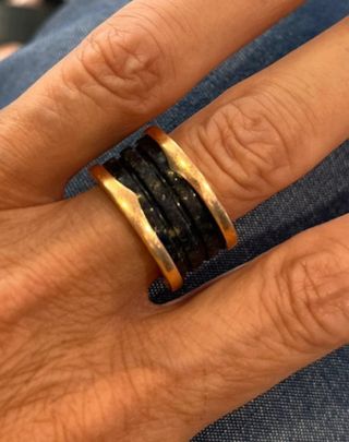 Anillo Bvlgari B.Zero1 Oro Rosa y Mármol Azul