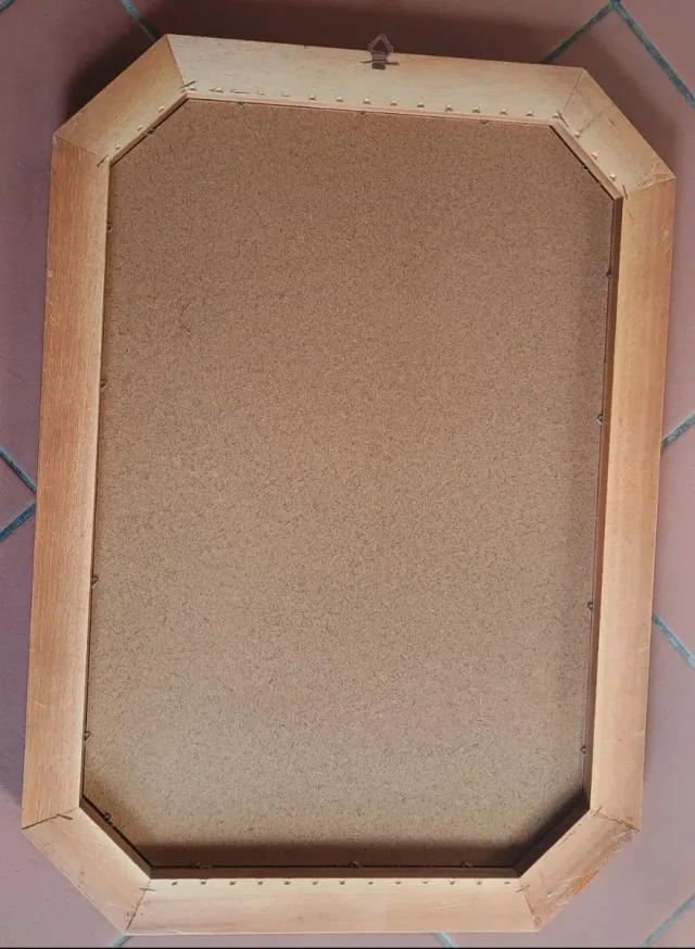 Specchio con cornice in legno 70x49 cm