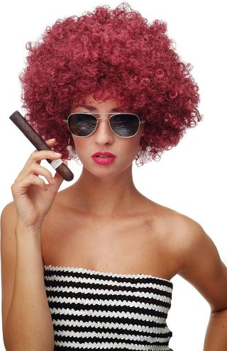 ✨ - WIG ME UP- Peluca Afro Rojo Granate Funk Disco