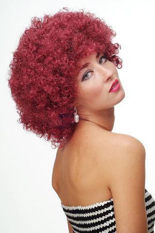 ✨ - WIG ME UP- Peluca Afro Rojo Granate Funk Disco
