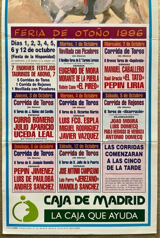 CARTEL DE LA FERIA DE OTOÑO 1996.