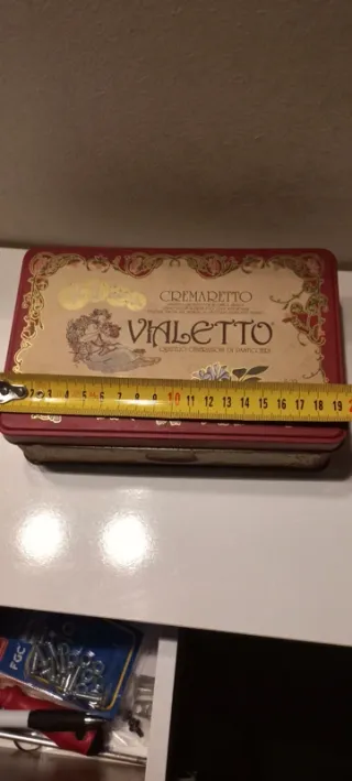 Scatola di latta promozionale dolci Vialetto