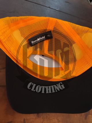 Cappellino con visiera Nero e Arancione