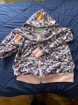 Sudadera BAPE Camuflaje Morado Talla XS