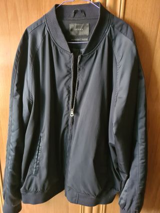 Chaqueta Bomber Zara Negra Talla L