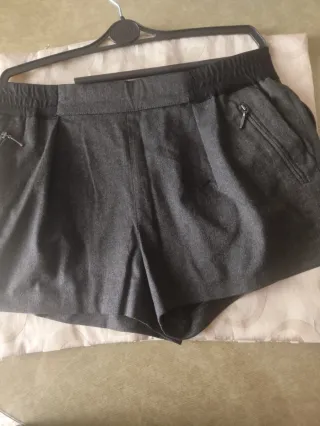 Shorts Zara Mujer Talla L Gris