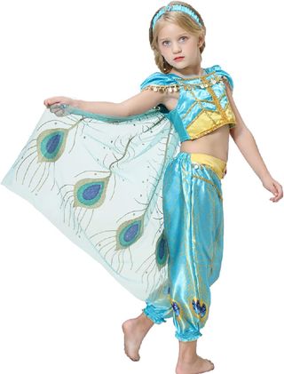 ✨ - Emin Niñas Jazmín Princesa Vestidos Aladdin Pr
