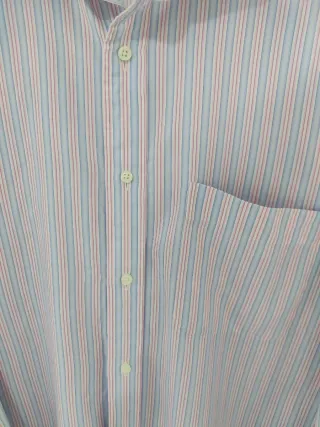 Camisa Emidio Tucci Rayas Azul y Rosa, manga larga