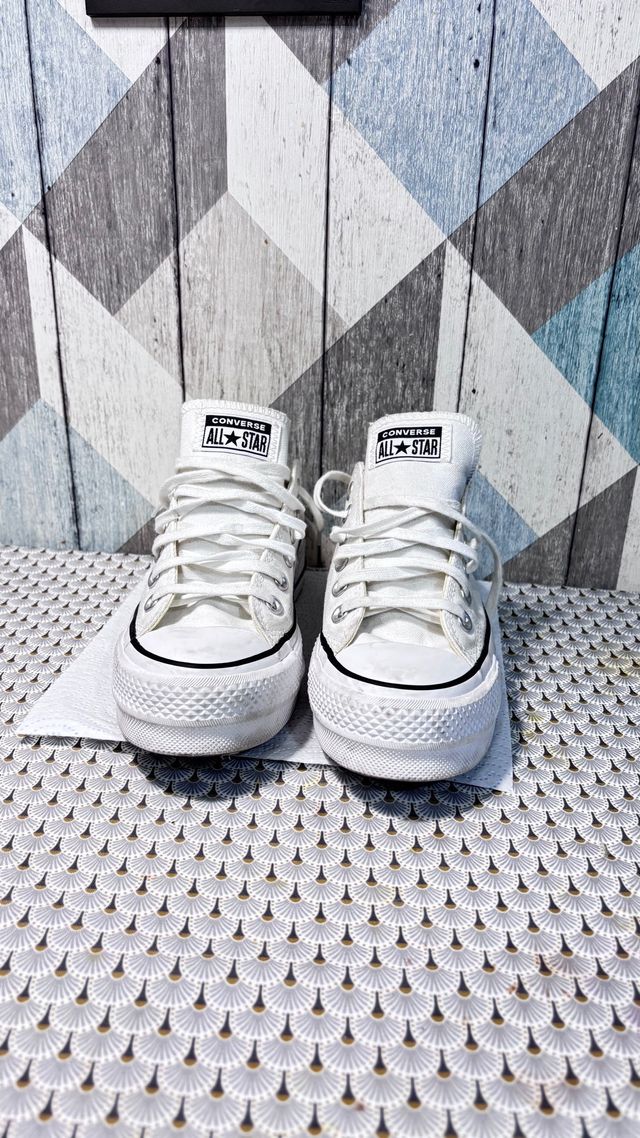 Converse All Star Plataforma Blancas Talla 37