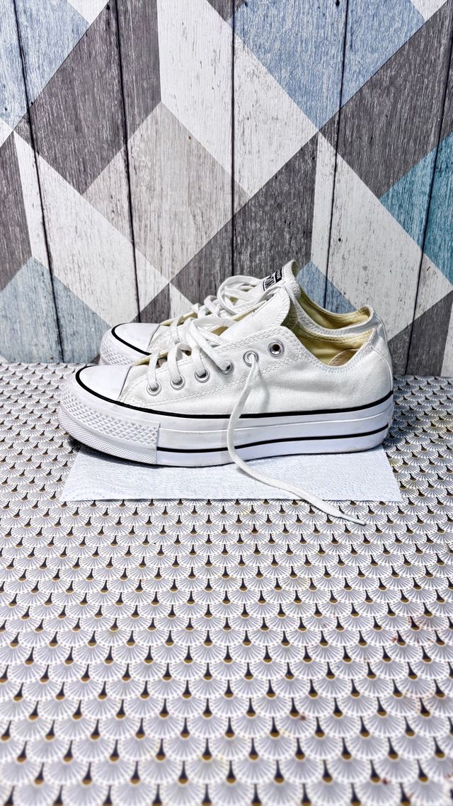 Converse All Star Plataforma Blancas Talla 37