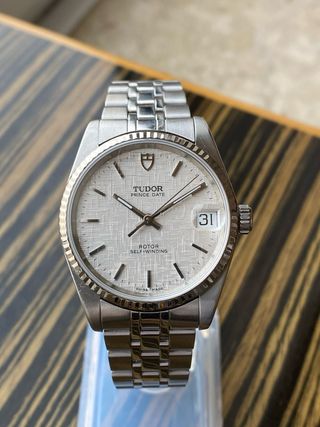 Tudor Prince Date Automático 32mm Esfera Lino