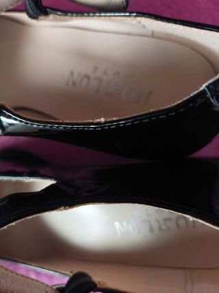 Zapatos negros charol mujer