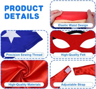 ✨ - AOOWU Disfraz Wonder Niña, 3pcs Vestido Superh