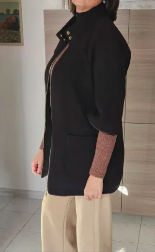 Giacca nera manica 3/4 taglia M/L