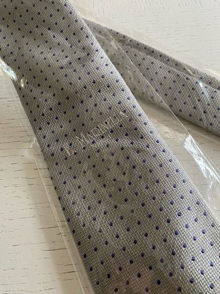 Cravatta E.Marinella Seta Grigia/blu avion