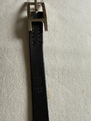 Pulsera Hermes Negra Hebilla H