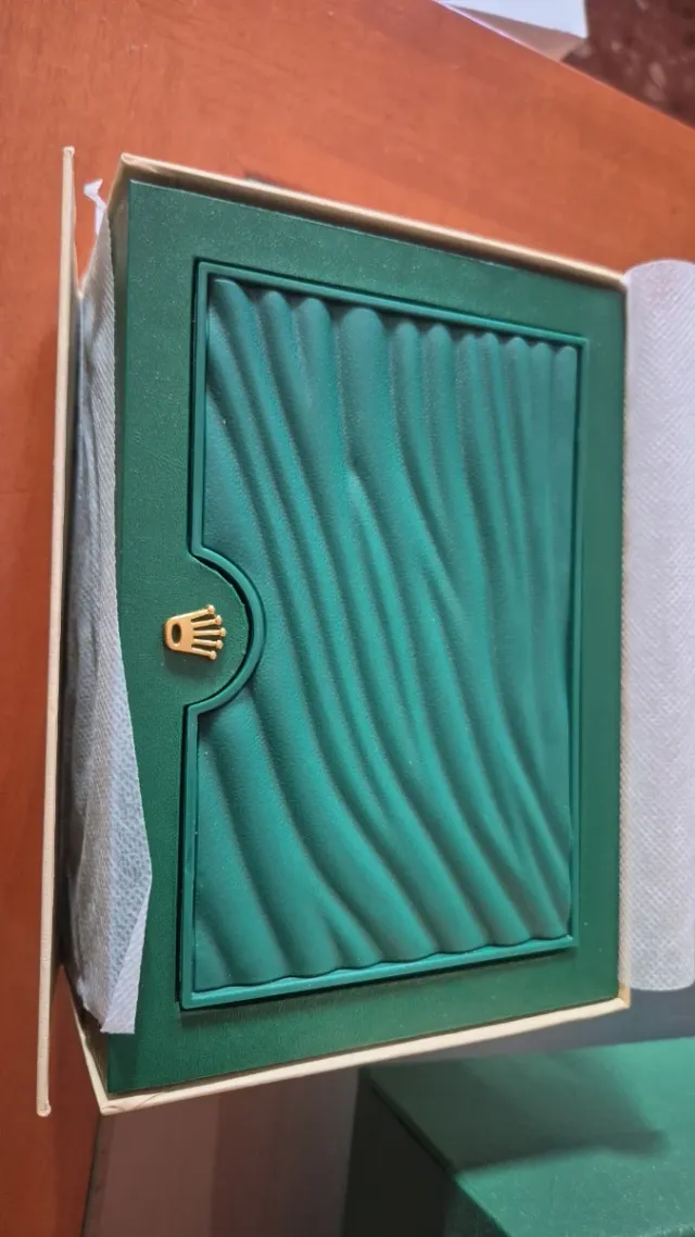 Estuche Rolex Verde y Dorado