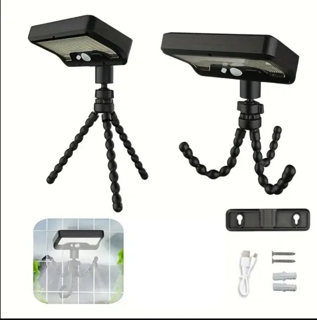 2 lampadine solari LED a treppiede