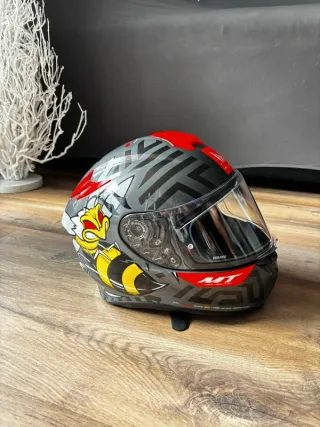 Casco MT FF106 Targo Bee B5 Rojo Fluor