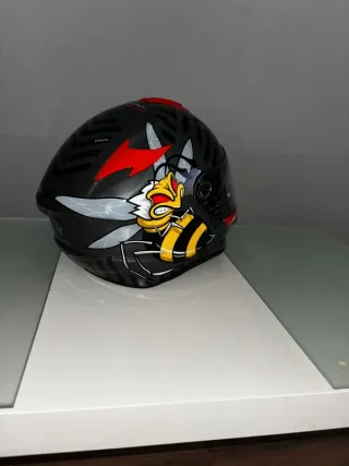 Casco MT FF106 Targo Bee B5 Rojo Fluor