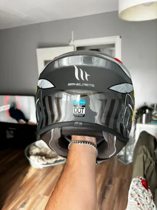 Casco MT FF106 Targo Bee B5 Rojo Fluor