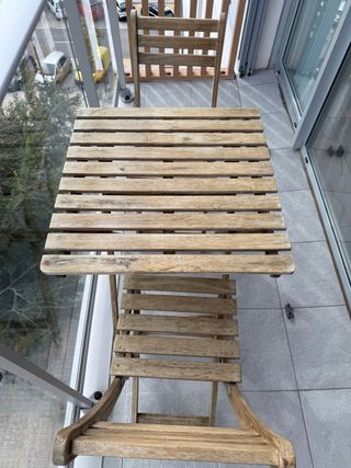 Conjunto mesa y 2 Sillas Terraza Ikea Askholmen